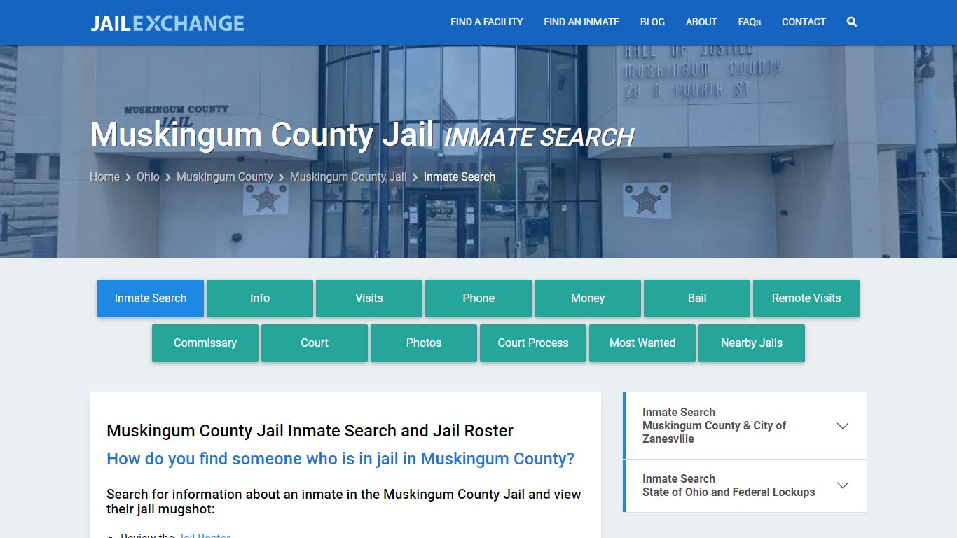 Muskingum County Jail Inmate Search - Jail Exchange